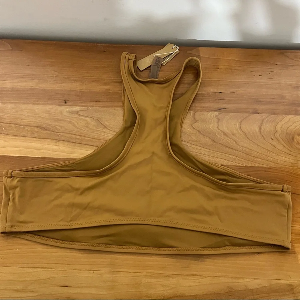 Skims High Neck Racerback Almond Recycled‎ Swim Top BT-HNK-2786 Womens 3XL NEW